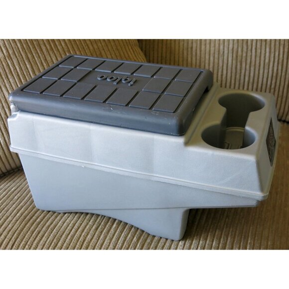 Vintage IGLOO Little Kool Rest Car Cooler Gray Blue Ice Console Cup Holder USA - Picture 2 of 15